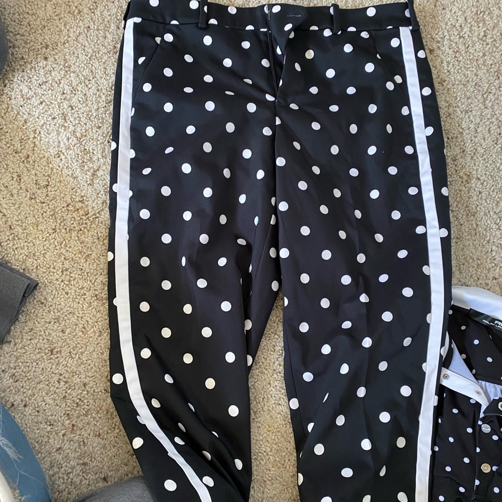 Polo by Ralph Lauren Black Polka Dot Pants